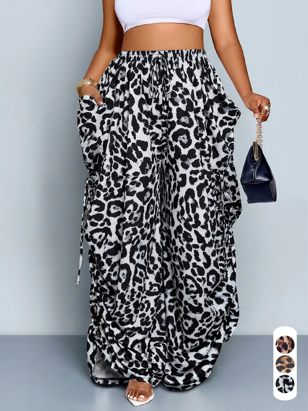 Women's Casual Loose-Fit Wide Leg Pants, All-Season Woven Fabric, Daily Commute - Seldom Seen Styles