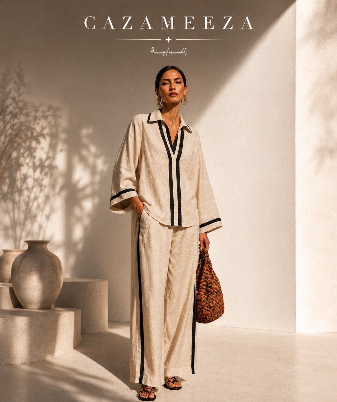 Women's Linen Two Piece Set Relaxed Oversized Top Wide Leg Pants Elegant Casual Summer Beach Vacation Resort Outfit - Seldom Seen Styles