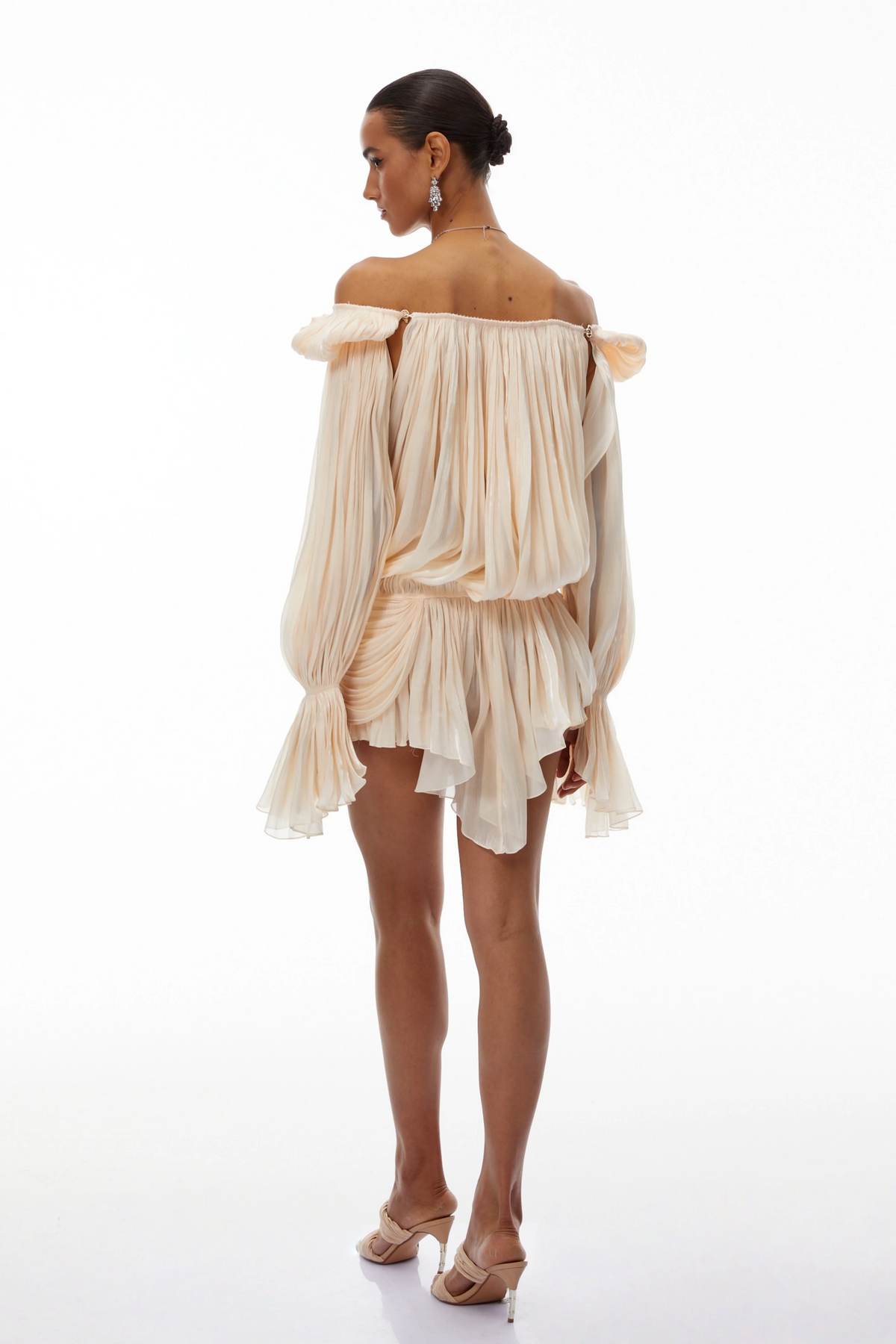 Women's Plisse Draped Mini Dress Elegant Summer Wedding Guest Vacation Dress - Seldom Seen Styles