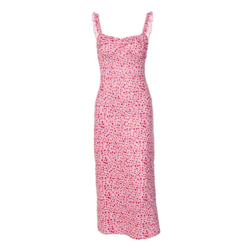 Women's new summer sexy bohemian vacation wind small floral suspender dress dress women - Seldom Seen Styles