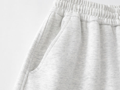 Floral Appliqué Wide Leg Drawstring Sweatpants Plaid Patch Elastic Waist Casual Streetwear Baggy Pants | Petal Patch