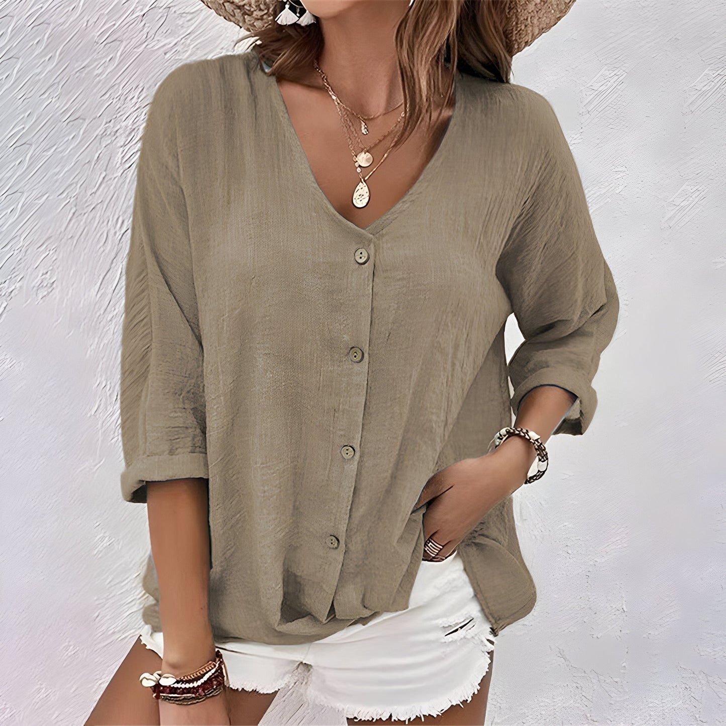 Marcia™ | Relaxed Button-Up Blouse - Seldom Seen Styles