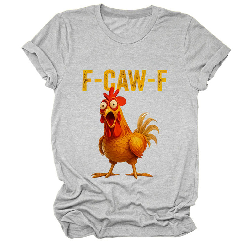 Cotton Unisex Funny F-Caw-F Chicken Shirt