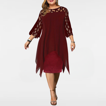 Isabel | Chic Plus Size Midi Dress For Modern Women