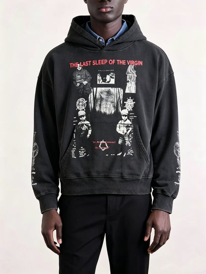 Cherry Petite Hoodie in Faded Black