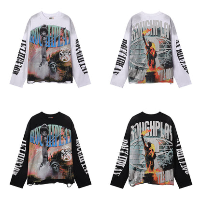 Roughplay Statue of Liberty Graphic Heavyweight Long-Sleeve Tee