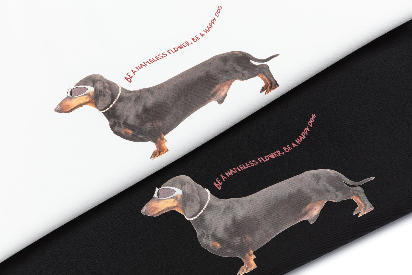 Happy Dog Dachshund Graphic Oversized Tee Cute Animal Print Streetwear Short Sleeve T-Shirt