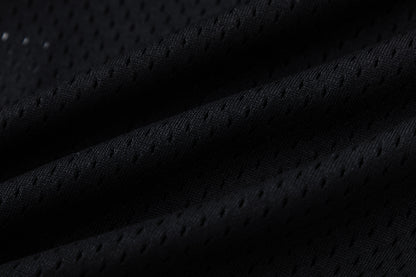 Mesh Elastic Waist Athletic Shorts Breathable Perforated Casual Summer Street Shorts | Dark Mesh
