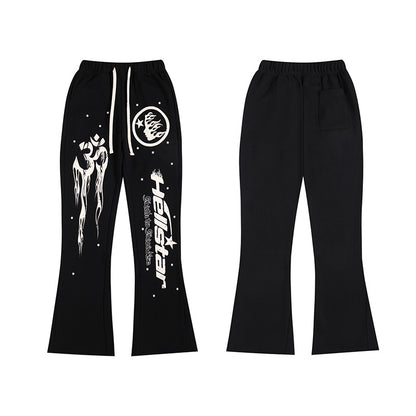 Hellstar Records Yoga Flared Sweatpants 'Black'