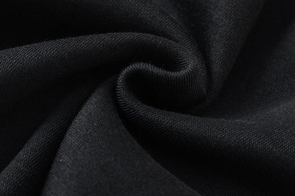 Solid Black Knit Two-Piece Set Casual Loose Pullover Top Wide Leg Pants Matching Outfit Cozy Loungewear Streetwear Co-ord Set | Onyx Set