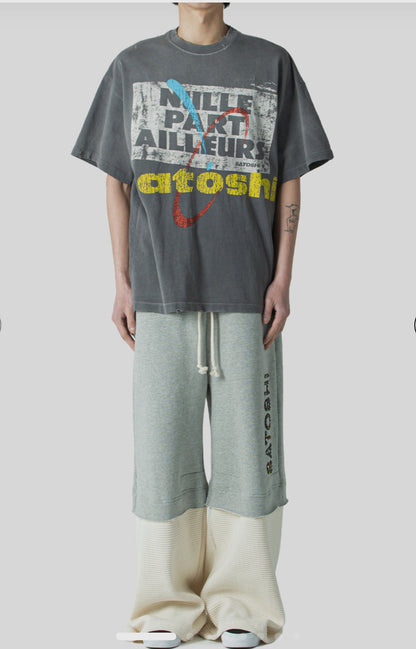 Satoshi Nakamoto Nulle Part Ailleurs Tee - Washed Black
