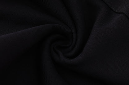 Quick Dry Swim Shorts Elastic Waist Board Shorts Solid Black Beach Summer Vacation Swimwear | Tide Black
