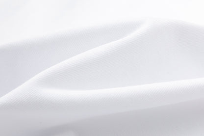 Women's Solid White Short Sleeve T-Shirt Soft Silky Fabric Casual Loose Fit Everyday Summer Essential Tee | White Flow