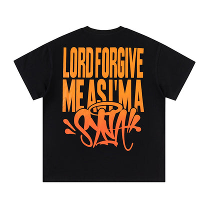 Unisex Graphic T-Shirt, Oversized Streetwear Graffiti Print Tee