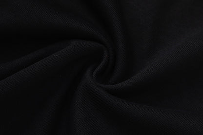 Women's Solid Black Short Sleeve T-Shirt Soft Matte Fabric Casual Loose Fit Everyday Summer Essential Tee | Noir Tee