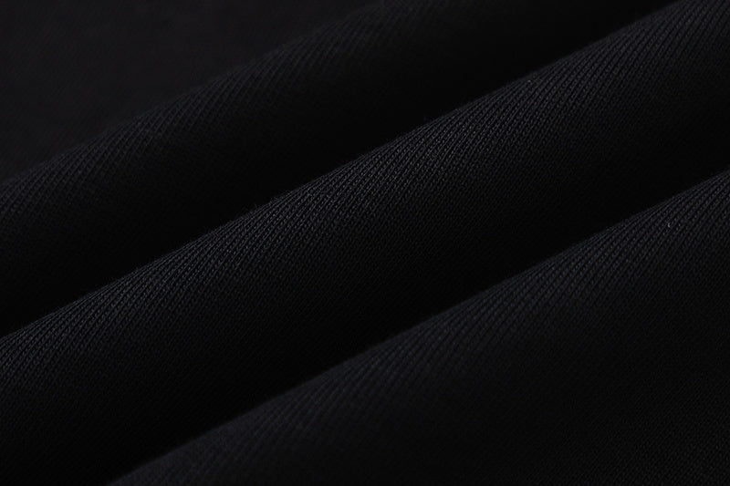 Black graphic crew neck short sleeve T-shirt with small front Synas Club print - view 1