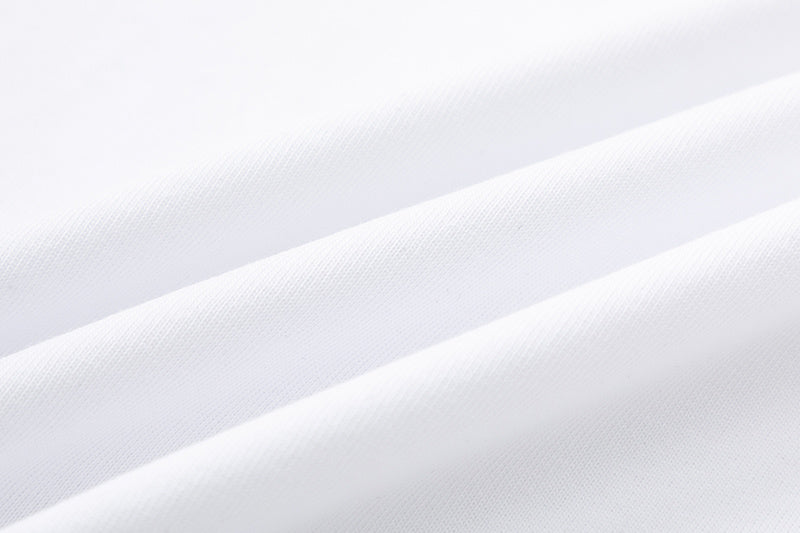 White short sleeve crewneck T-shirt with small red and blue Syna mountain chest graphic - view 1
