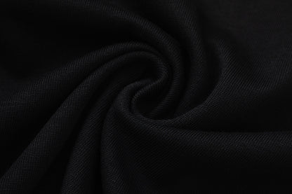 Men's Black Graphic T-Shirt, Crew Neck Short Sleeve Streetwear Tee