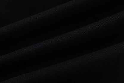 Elastic Waist Active Shorts Solid Black Slim Fit Casual Streetwear Summer Lightweight Shorts | Void Short