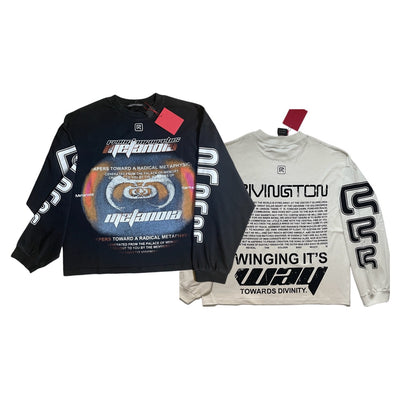 Divinity Paper Garden Long-Sleeve Tee - Faded Black