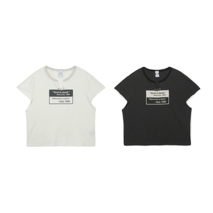 Protocol Index "God Is Dead" Nietzsche Philosophy Tee - Ivory