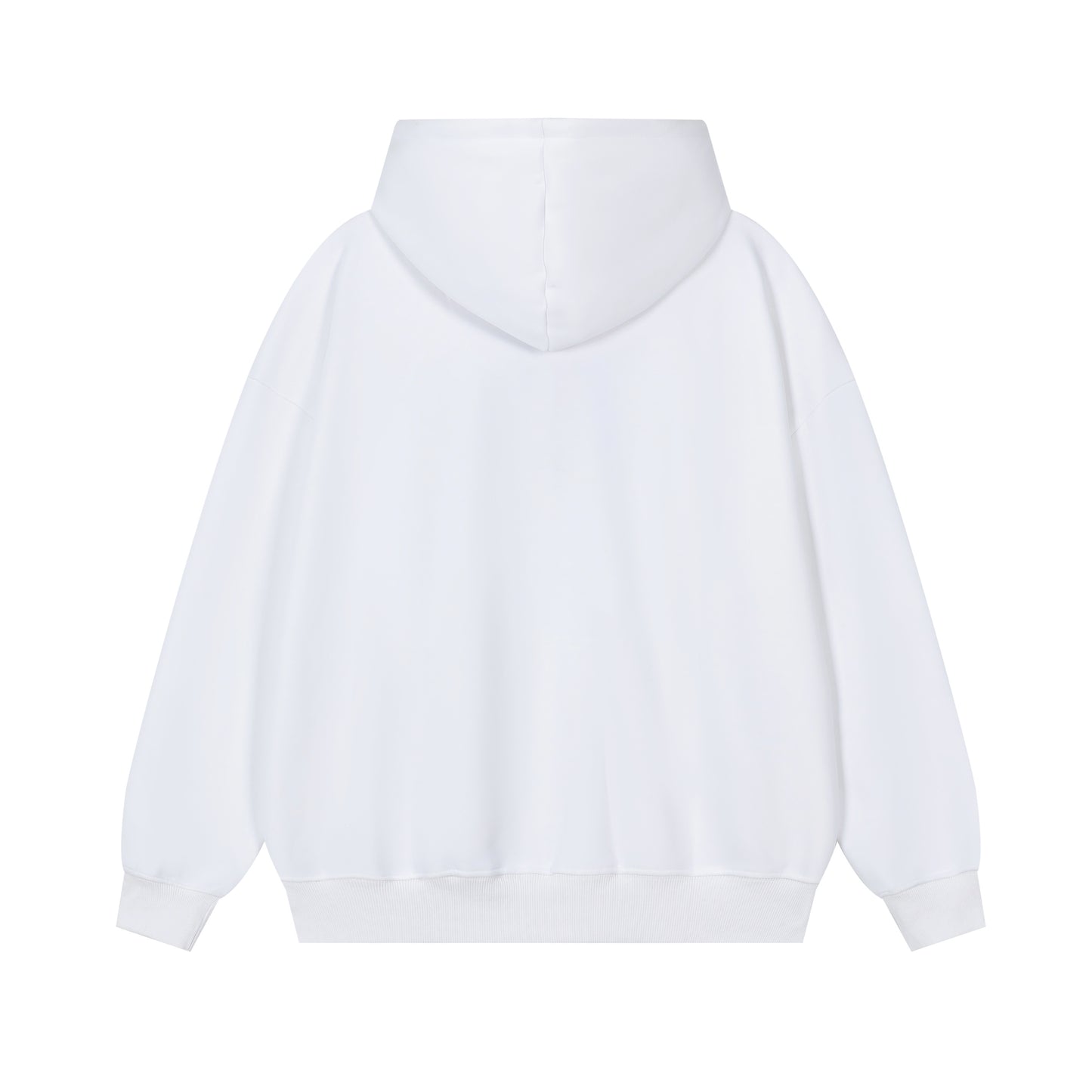 White DuoMatch Courage arch letter applique hoodie front view