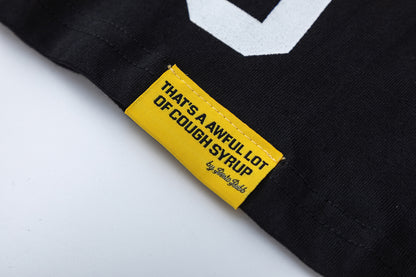 Graphic Slogan Patch Label Tee Streetwear Y2K Oversized Black Cotton Casual Summer T-Shirt | Syrup Tag