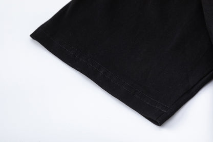 Graphic T-Shirt, Black Pink Slogan Print, Oversized Streetwear Tee
