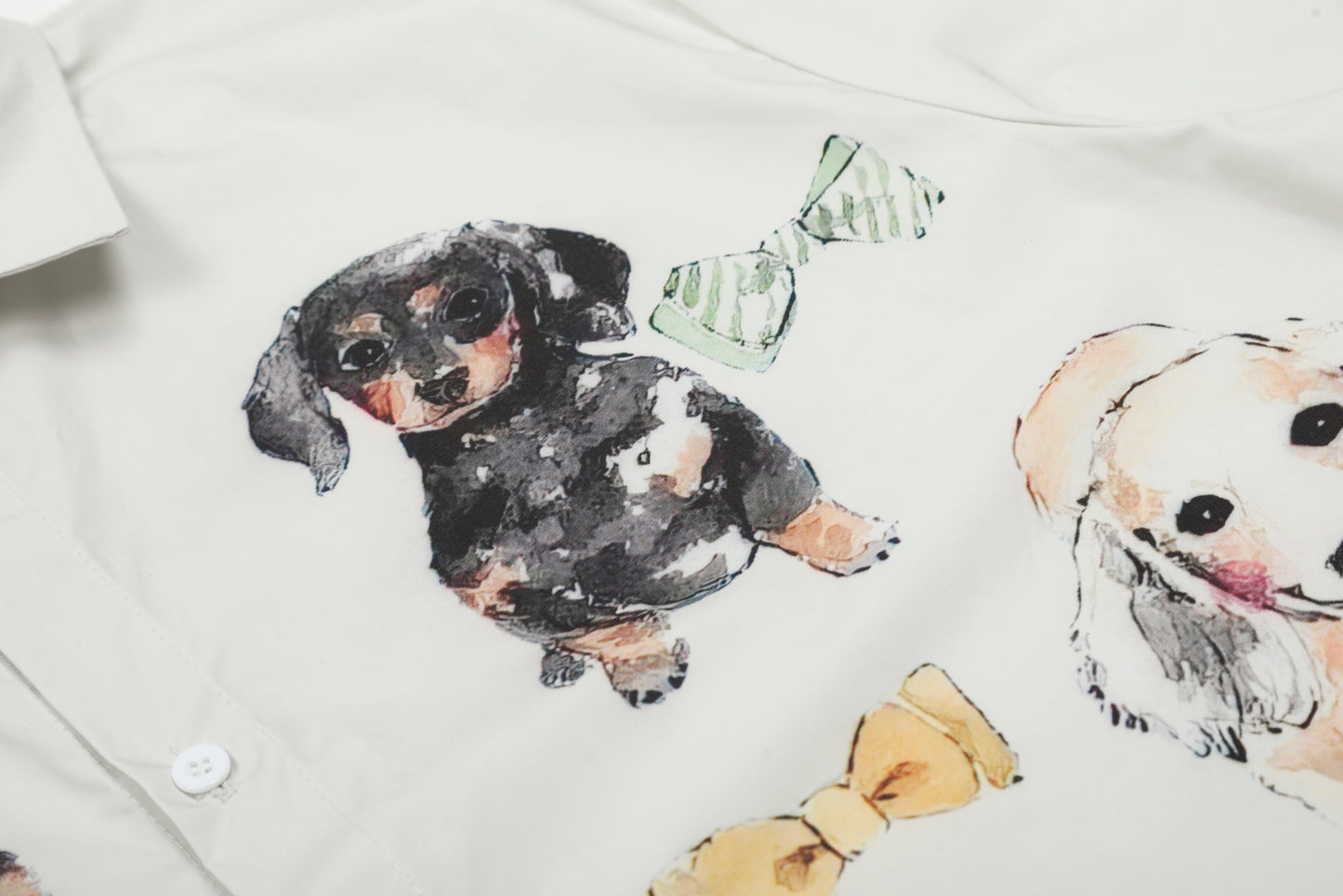 Dachshund Dog Print Short Sleeve Shirt Oversized Button Down Cute Graphic Streetwear Y2K Casual Summer Top | Wiener Club
