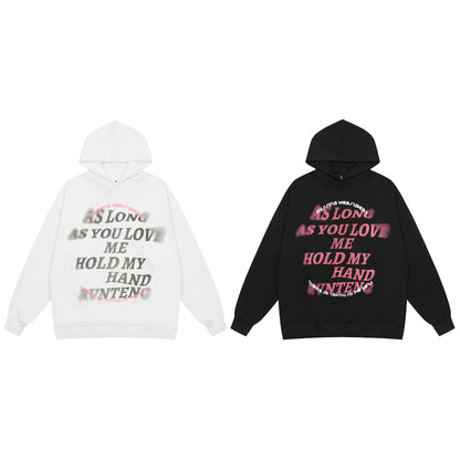 Women's Oversized Letter Print Hoodie Long Sleeve Pullover Streetwear Casual Fall Winter Sweatshirt