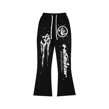 Hellstar Records Yoga Flared Sweatpants 'Black'