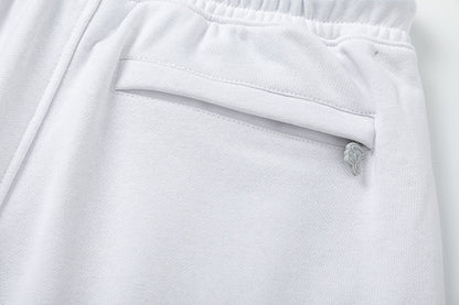 Women's White Knit Two-Piece Set Casual Loose Top Shorts Matching Outfit Loungewear Summer Streetwear Co-ord Set | White Set