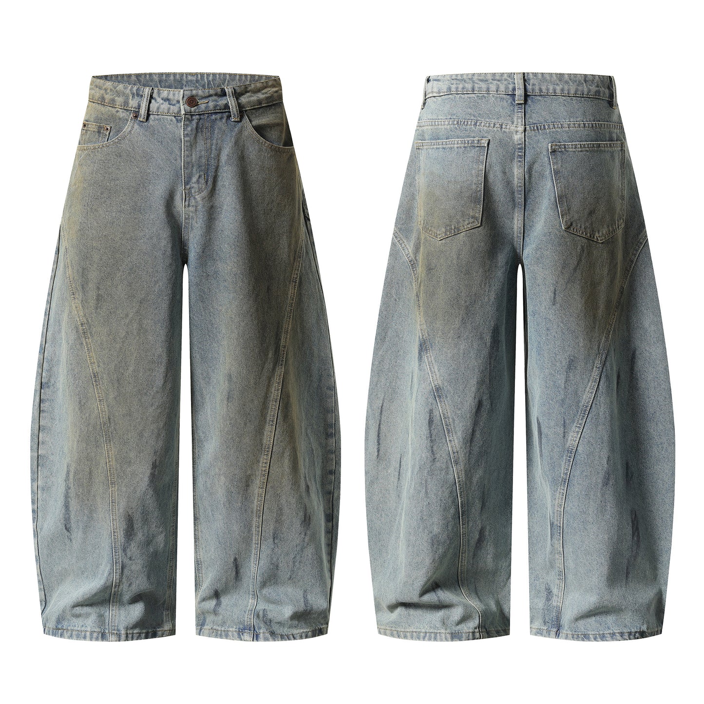 Clay Arc Wide Leg Jeans - Back Detail View