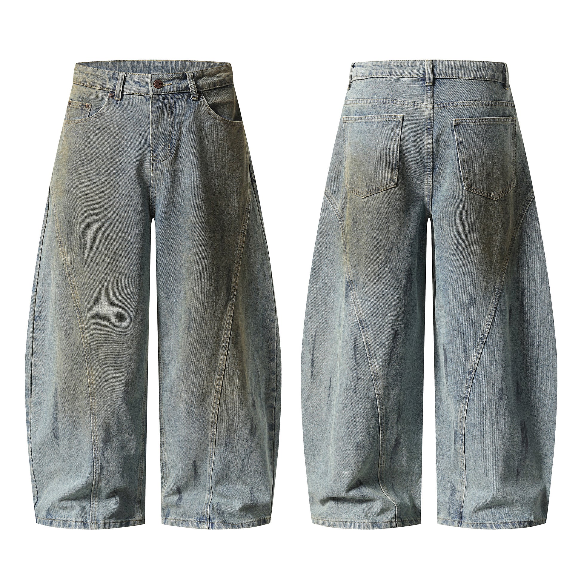 Clay Arc Wide Leg Jeans - Back Detail View