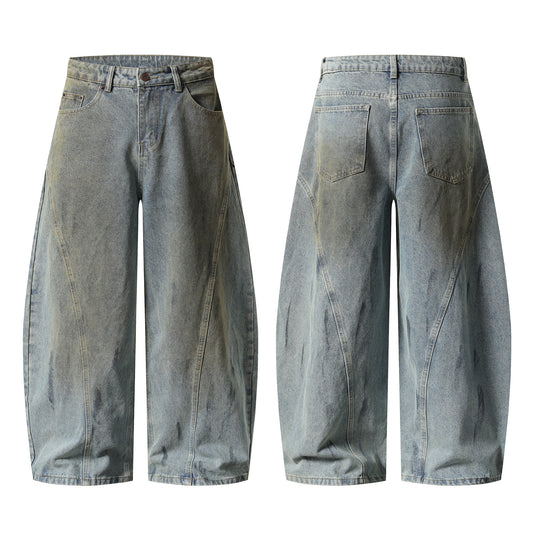 Clay Arc Wide Leg Jeans - Back Detail View