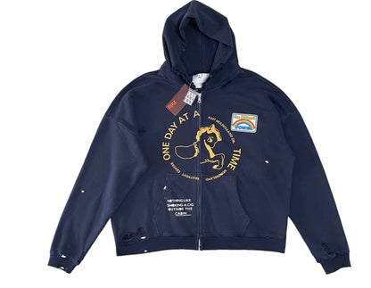 Treatment Center Zip Hoodie - Navy