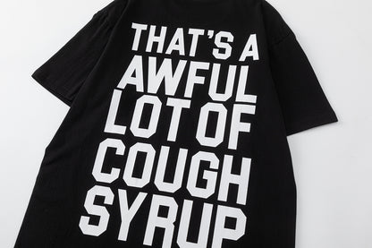 Bold Block Letter Graphic Tee Slogan Print Oversized Black Cotton Streetwear Casual Summer T-Shirt | Block Dose