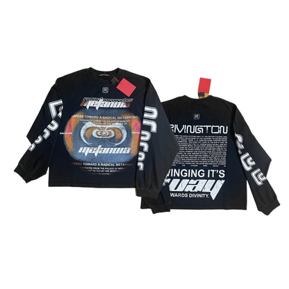 Divinity Paper Garden Long-Sleeve Tee - Faded Black