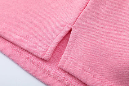 Sherpa Fleece Elastic Waist Shorts Fluffy Plush Cozy Lounge Casual Winter Home Shorts | Fluffy Pink