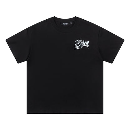 Trapstar Graphic T-Shirt, Crew Neck Short Sleeve Streetwear Tee With Truck Back Print