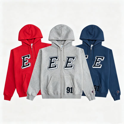 Eric Emanuel EE Felt Zip-Up Hoodie
