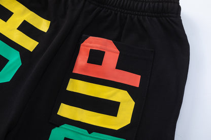 Women's Slogan Graphic Shorts Casual Streetwear Summer Elastic Waist Loose Fit Short Pants | Numb Short