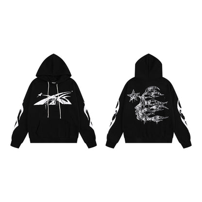 Hellstar 'Skate' Crosshair Flame Tracksuit Set 'Black'