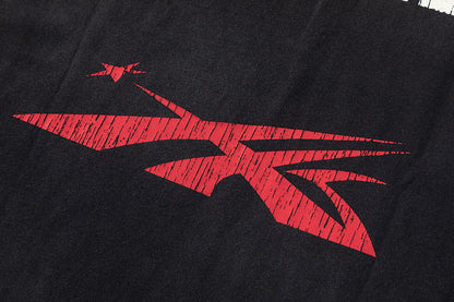 Graphic Print Tee Hellstar Oversized Streetwear Casual Summer Cotton T-Shirt | Ash Blaze