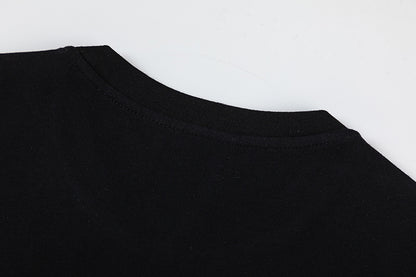 Unisex Black Graphic T-Shirt, No Gimmicks Print, Crew Neck Streetwear Tee