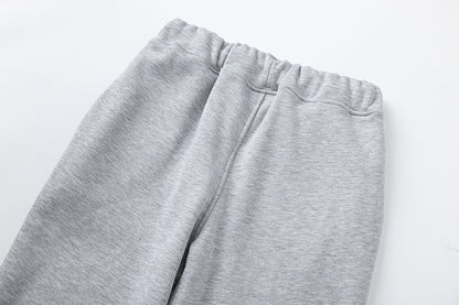 Blue and Gray Chevron Hoodie and Joggers Tracksuit Set, Drawstring Two Piece Streetwear Outfit