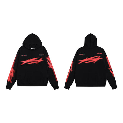 Hellstar Sport Logo Hoodie & Sweatpants Set 'Black/Red'
