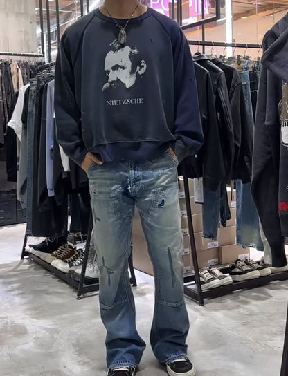 Nietzsche Raglan Sweatshirt