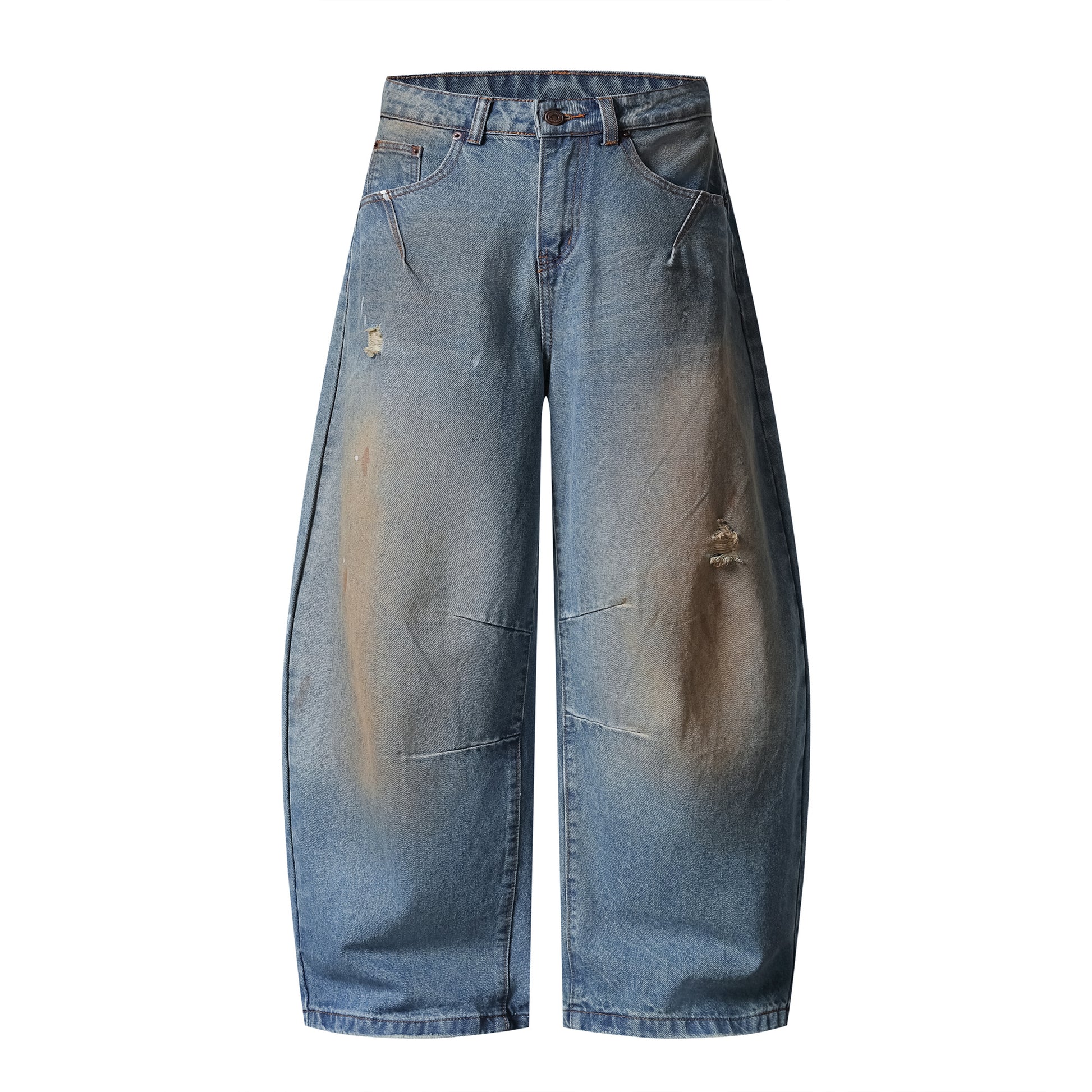 Mud Barrel Wide Leg Jeans - Side View