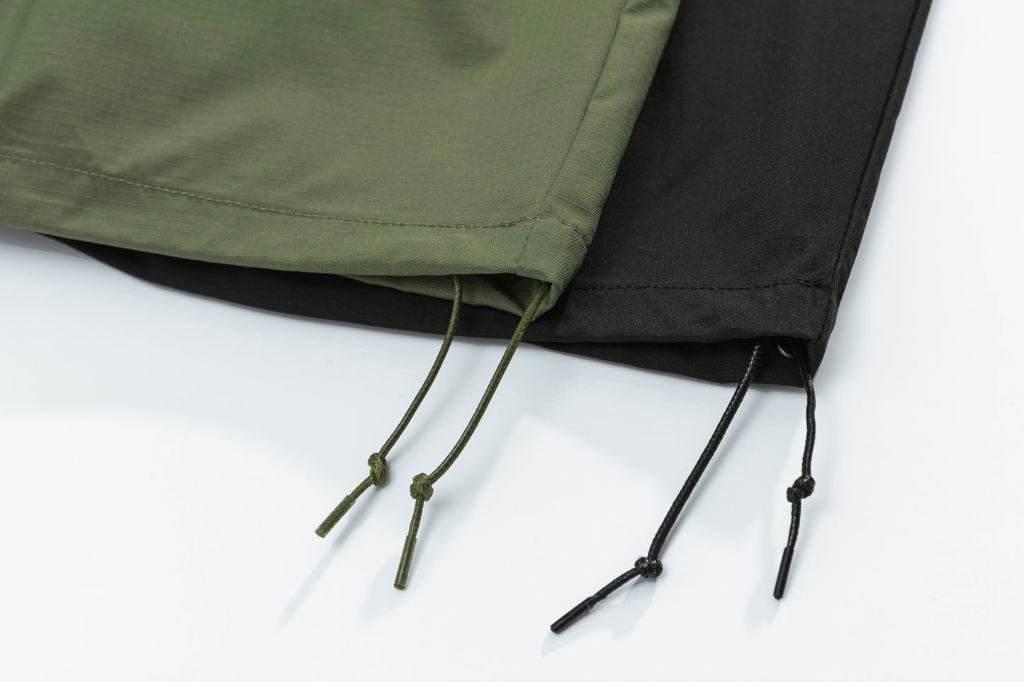 Tactical Drawstring Shorts Elastic Waist Side Cord Hem Wide Leg Streetwear Casual Shorts